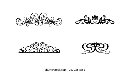 Blüht Kalligraphische Ornamente und Rahmen
