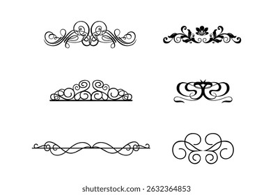 Blüht Kalligraphische Ornamente und Rahmen