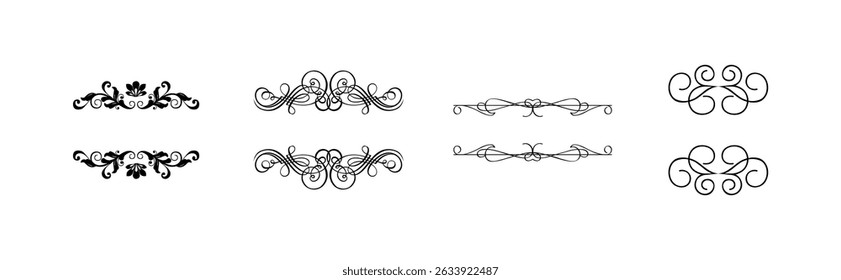 Blüht Kalligraphische Ornamente und Rahmen