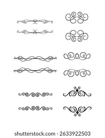 Blüht Kalligraphische Ornamente und Rahmen