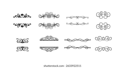 Blüht Kalligraphische Ornamente und Rahmen