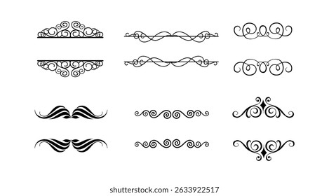 Blüht Kalligraphische Ornamente und Rahmen