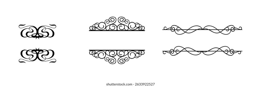 Blüht Kalligraphische Ornamente und Rahmen