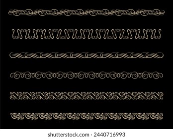 Flourishes Ornaments and Frames Border Vector