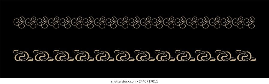 Flourishes Ornaments and Frames Border Vector