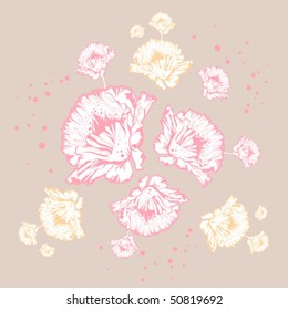 Flourishes pattern in pastel colors