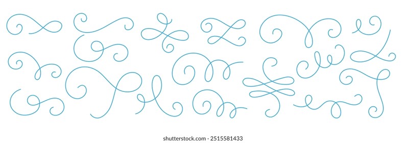 Flourishes, swirls, decorative elements, decorative elements collection, Vector  EPS 10