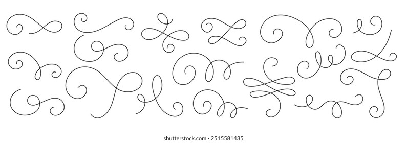 Flourishes, swirls, decorative elements, decorative elements collection, Vector  EPS 10