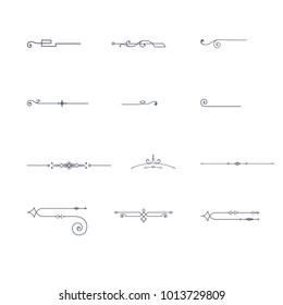 Flourishes Victorian Ornaments-Vector Set