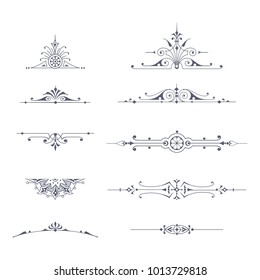 Flourishes Victorian Ornaments-Vector Set
