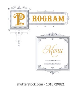 Flourishes Victorian Ornaments-Vector Set