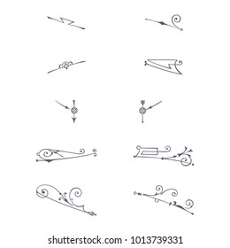 Flourishes Victorian Ornaments-Vector Set