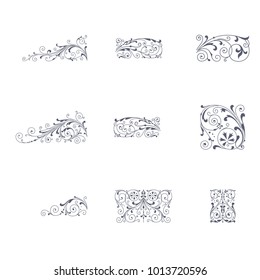 Flourishes Victorian Ornament-Vector Set