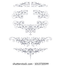 Flourishes Victorian Ornament-Vector Set