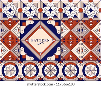 Flourishes vintage ornament frame illustration