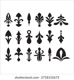 Flourishing decorative elements for retro design. Ornaments in the form of patterns, swirls, and flourishes. Vintage borders, frames, and patterns for invitations and certificates. A vector set.
