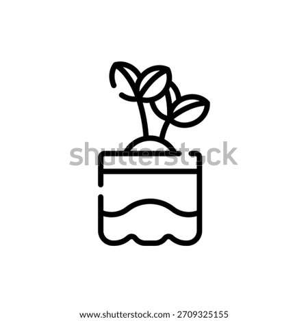 Flourishing vector icon of plant sprout, suitable for spring, renewal, and life themes