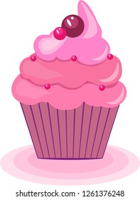 Cartoon Cupcake Vector Clip Art Illustration Stock Vector (royalty Free 