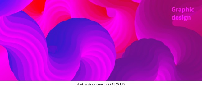 Flow 3d abstract digital background for web, screen. Cool pattern with wave, blend, fluid. Vector backdrop, poster, cover