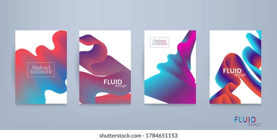 Flow abstract background design, colorful fluid design, Modern abstract covers set. Cool gradient shapes composition. Futuristic design. website, banner, flyers, mark, and advertising billboards.