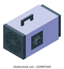 Flow air fan icon isometric vector. Clean dust. Smoke health