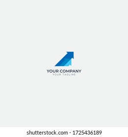 logotipo de financiación de flechas de flujo aumento