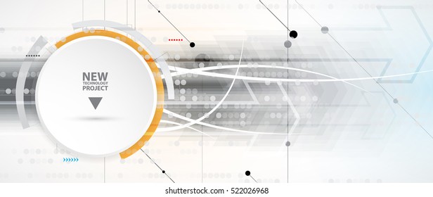 Flow of arrows. Imagination of business or technology process. Vector futuristic  background with great idea for presentation