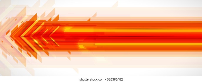 Flow of arrows. Imagination of business or technology process. Vector futuristic  background with great idea for presentation