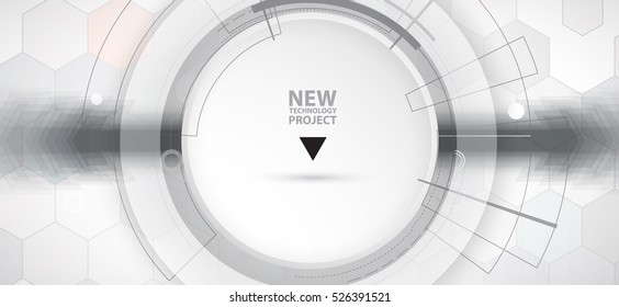 Flow of arrows. Imagination of business or technology process. Vector futuristic  background with great idea for presentation