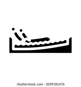 flow board water sport glyph icon vector. flow board water sport sign. isolated contour symbol black illustration