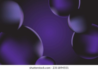 Borde de burbujas de flujo en abstracto degradado morado oscuro