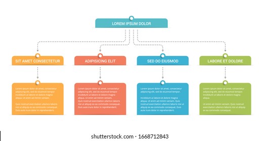 Flow chart with 3 levels, infographic template with 3 steps or options, vector eps10 illustration
