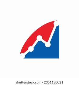 Flow chart business finance logo vector image
