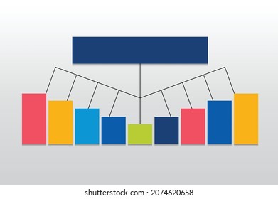 Flow chart. Colored shadows scheme.Vector.