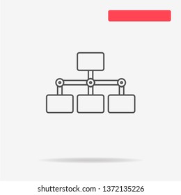 Flow chart diagram icon. Vector concept illustration for design.