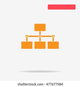 Flow chart diagram icon. Vector concept illustration for design.