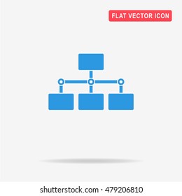 Flow chart diagram icon. Vector concept illustration for design.