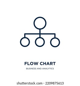 Flow Chart Icon From Business And Analytics Collection. Thin Linear Flow Chart, Flow, Graph Outline Icon Isolated On White Background. Line Vector Flow Chart Sign, Symbol For Web And Mobile