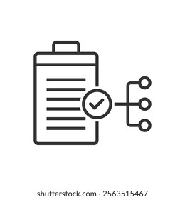 Flow Chart Icon - Clipboard Icon