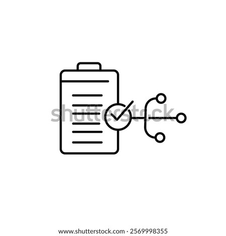 Flow Chart Icon - Clipboard Icon