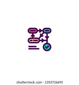 Flow chart icon design. e-commerce icon vector illustration