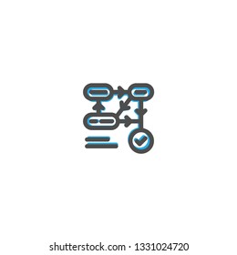 Flow chart Icon Line Design. E Commerce icon vector illustration design