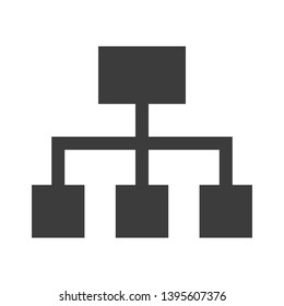 Flow chart icon on white background. Vector Illustration