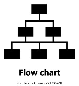 Flow chart icon. Simple illustration of flow chart vector icon for web.