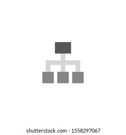 Flow chart icon in trendy design style. flow chart icon isolated on white background. flow chart vector icon simple and modern. Flat symbol for web site, mobile