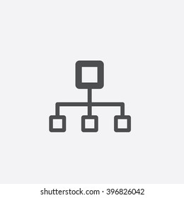 Flow Chart Icon Vector. 