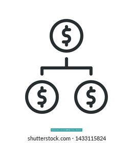 Flow Chart Icon Vector Illustration Logo Template For Website Or Mobile App.