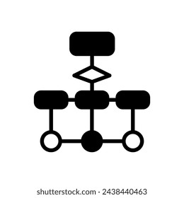 Flow Chart icon in vector. Logotype