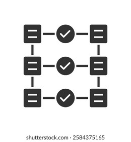 Flow Chart Icon - Workflow Icon Sign Symbol
