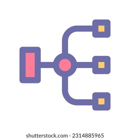 flow chart icon for your website design, logo, app, UI.